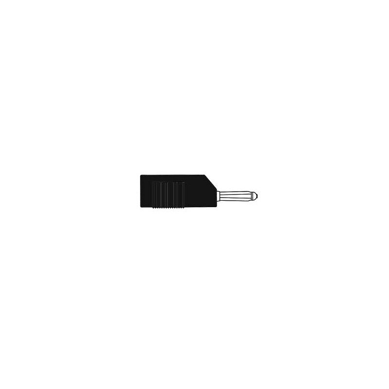 FICHE MULTICONTACTS 4mm A TROU TRANSVERSAL ET REPRISE ARRIERE - NOIR (BSB 20K)
