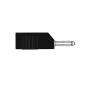 FICHE MULTICONTACTS 4mm A TROU TRANSVERSAL ET REPRISE ARRIERE - NOIR (BSB 20K)