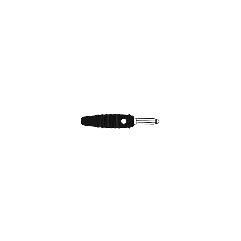 FICHE MULTICONTACTS 4mm A TROU TRANSVERSAL - NOIR (BULA 20K)