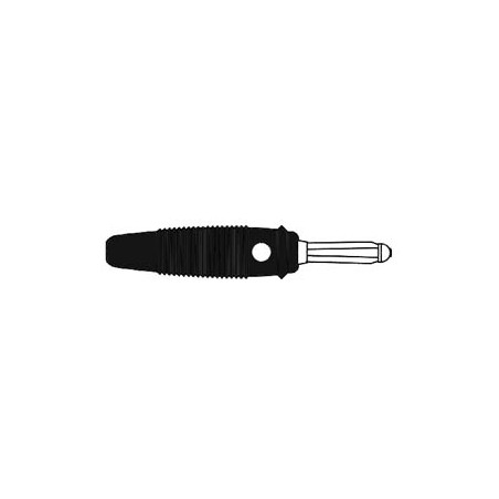 FICHE MULTICONTACTS 4mm A TROU TRANSVERSAL - NOIR (BULA 20K) - Vellema