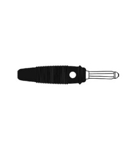 FICHE MULTICONTACTS 4mm A TROU TRANSVERSAL - NOIR (BULA 20K) - Vellema