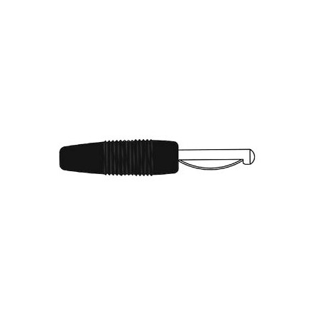 FICHE STANDARD 4mm AVEC VIS DE SERRAGE - NOIR (VON 20) - Velleman