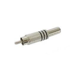 FICHE RCA MALE - NICKEL - NOIR - Velleman