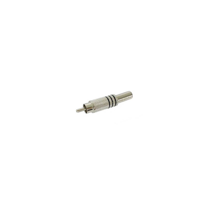 FICHE RCA MALE - NICKEL - NOIR