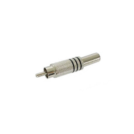 FICHE RCA MALE - NICKEL - NOIR - Velleman