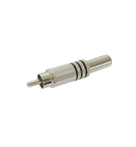 FICHE RCA MALE - NICKEL - NOIR - Velleman