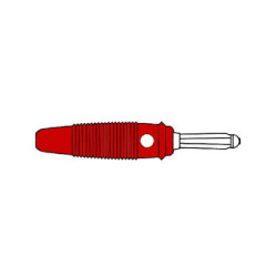 FICHE MULTICONTACTS 4mm A TROU TRANSVERSAL - ROUGE (BULA 20K) - Vellem