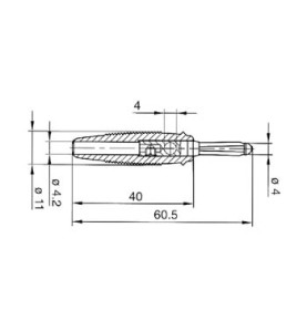 FICHE MULTICONTACTS 4mm A TROU TRANSVERSAL - ROUGE (BULA 20K) - Vellem