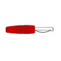 FICHE STANDARD 4mm AVEC VIS DE SERRAGE - ROUGE (VON 20)