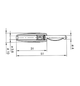 FICHE STANDARD 4mm AVEC VIS DE SERRAGE - ROUGE (VON 20) - Velleman
