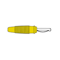 FICHE 4mm A TROU TRANSVERSAL, A SOUDER - JAUNE (VQ 30) - Velleman