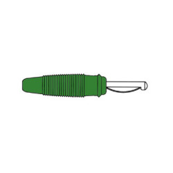 FICHE 4mm A TROU TRANSVERSAL, A SOUDER - VERT (VQ 30) - Velleman