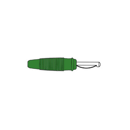 FICHE 4mm A TROU TRANSVERSAL, A SOUDER - VERT (VQ 30) - Velleman