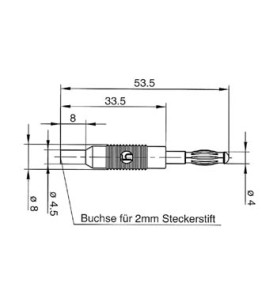ADAPTATEUR FICHE 4mm VERS 2mm - NOIR (MZS 4) - Velleman