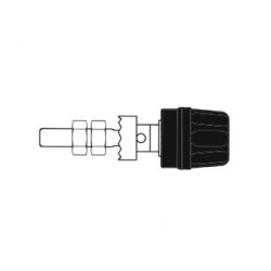 DOUILLE 4mm - LONGUE TIGE - NOIR (PK 10A) - Velleman
