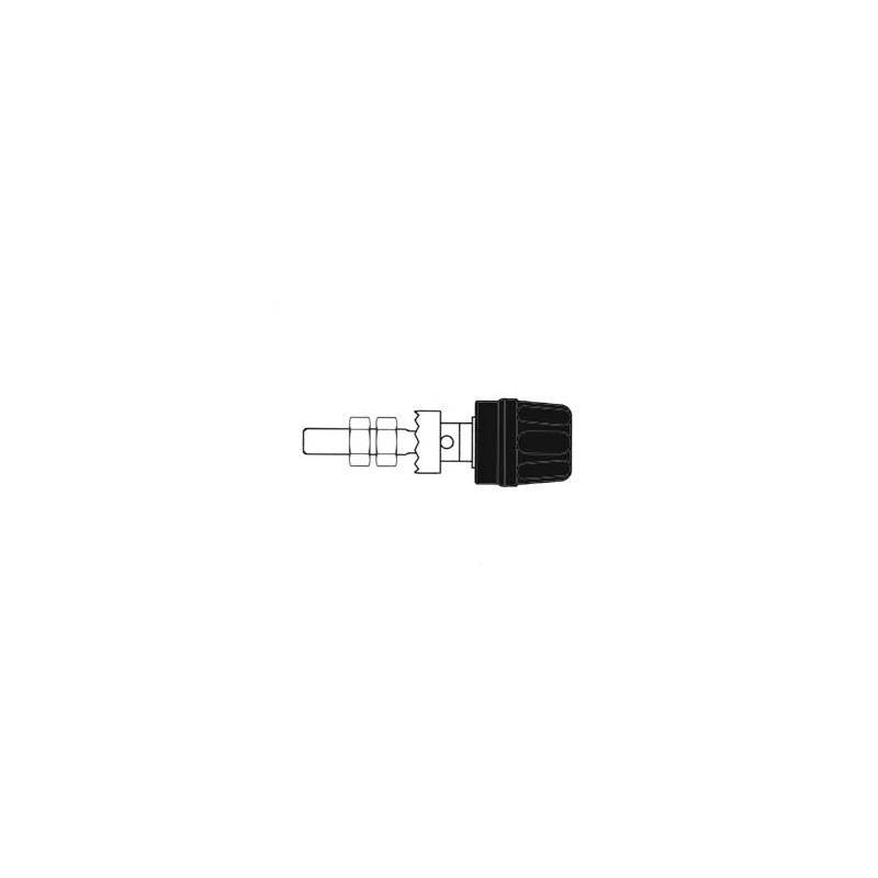 DOUILLE 4mm - LONGUE TIGE - NOIR (PK 10A)