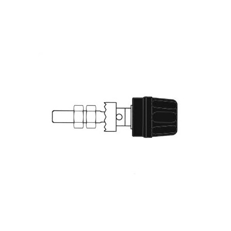 DOUILLE 4mm - LONGUE TIGE - NOIR (PK 10A) - Velleman