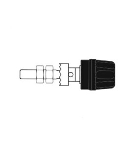 DOUILLE 4mm - LONGUE TIGE - NOIR (PK 10A) - Velleman