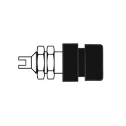 DOUILLE STANDARD 4mm ISOLEE - NOIR (BIL 20) - Velleman