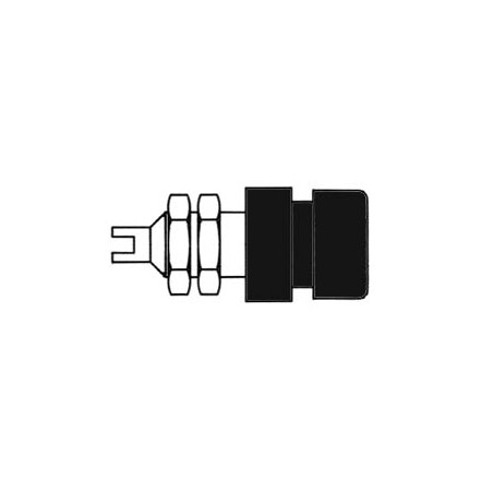DOUILLE STANDARD 4mm ISOLEE - NOIR (BIL 20) - Velleman