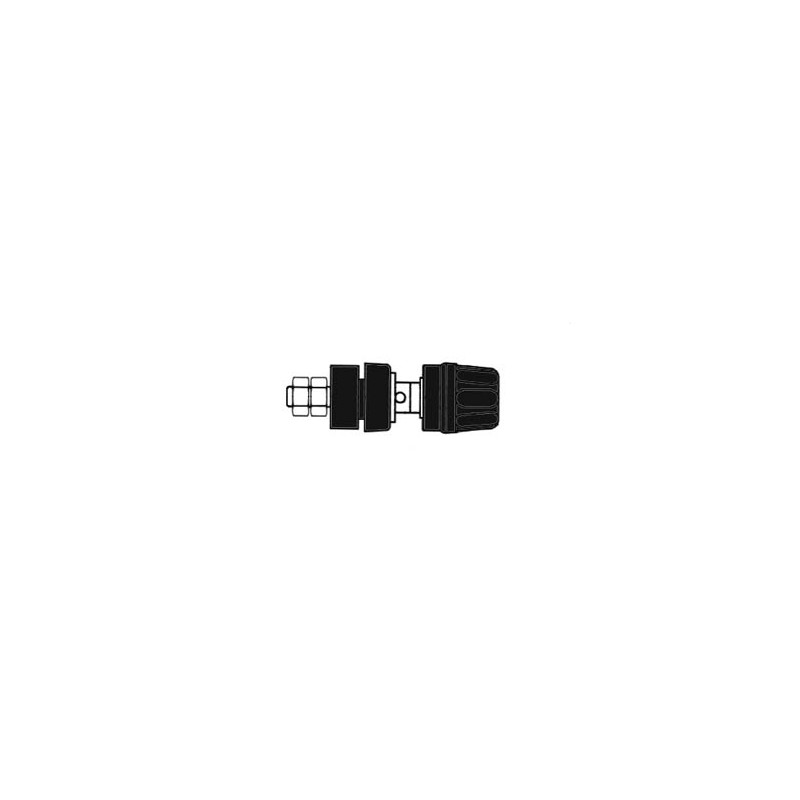 DOUILLE 4mm AVEC BOUCHON IMPERDABLE- NOIR (PKI 10A)