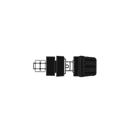 DOUILLE 4mm AVEC BOUCHON IMPERDABLE- NOIR (PKI 10A) - Velleman