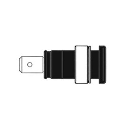 DOUILLE DE SECURITE ISOLEE 4mm, NOIR (SEB 2620-F6,3) - Velleman