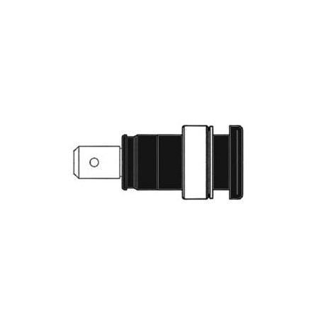 DOUILLE DE SECURITE ISOLEE 4mm, NOIR (SEB 2620-F6,3) - Velleman