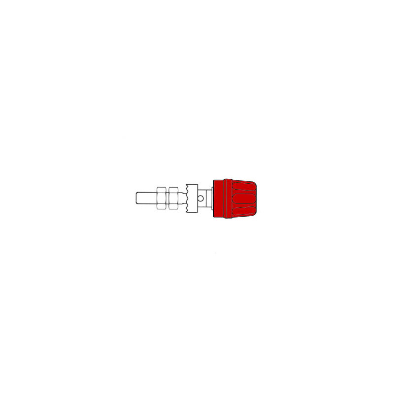 DOUILLE 4mm - LONGUE TIGE - ROUGE (PK 10A) DOUILLE 4mm - LONGUE TIGE - ROUGE (PK 10A)
