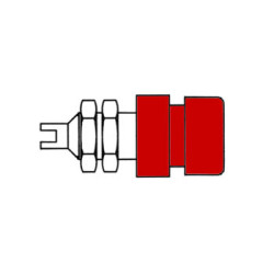 DOUILLE STANDARD 4mm ISOLEE - ROUGE (BIL 20) - Velleman