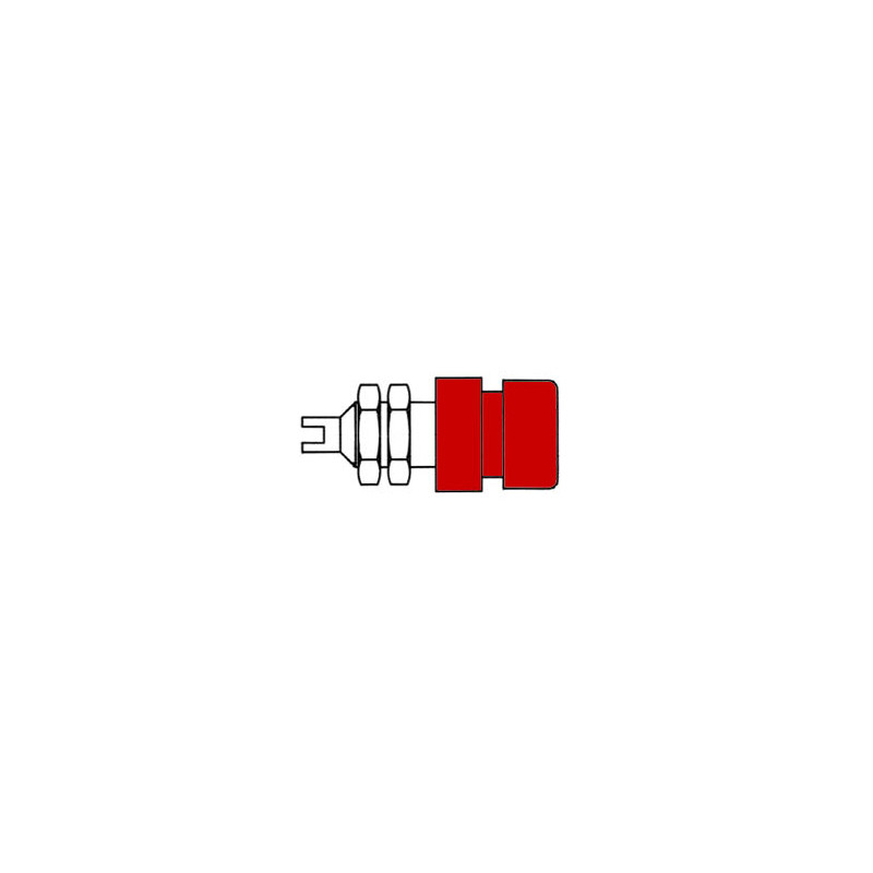 DOUILLE STANDARD 4mm ISOLEE - ROUGE (BIL 20)