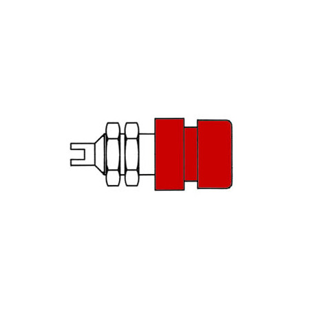 DOUILLE STANDARD 4mm ISOLEE - ROUGE (BIL 20) - Velleman
