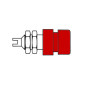 DOUILLE STANDARD 4mm ISOLEE - ROUGE (BIL 20)