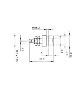 DOUILLE STANDARD 4mm ISOLEE - ROUGE (BIL 20) - Velleman
