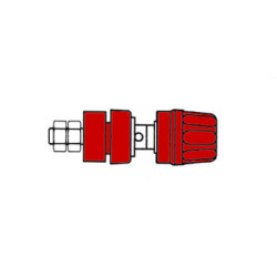 DOUILLE 4mm AVEC BOUCHON IMPERDABLE- ROUGE (PKI 10A) - Velleman
