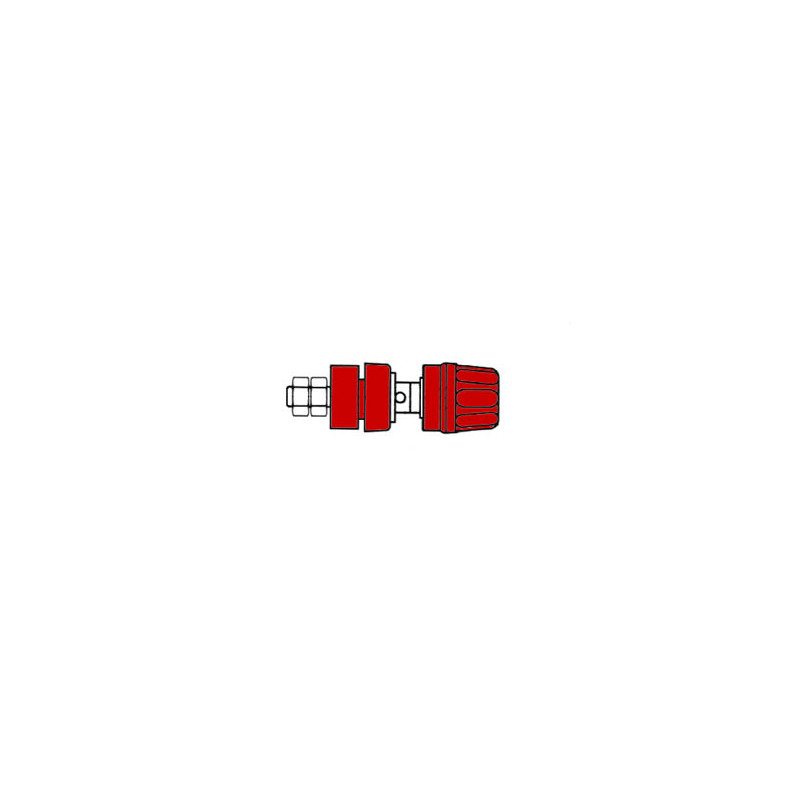DOUILLE 4mm AVEC BOUCHON IMPERDABLE- ROUGE (PKI 10A)