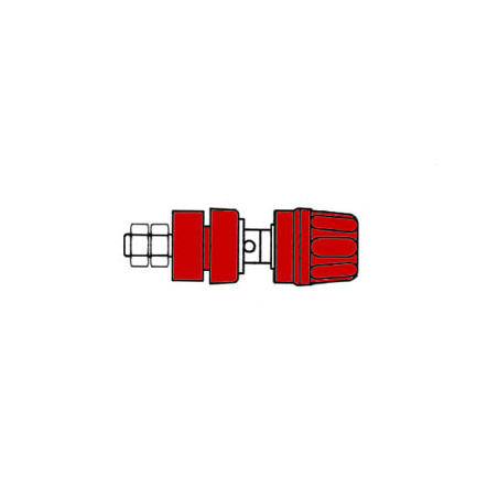 DOUILLE 4mm AVEC BOUCHON IMPERDABLE- ROUGE (PKI 10A) - Velleman