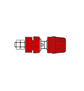 DOUILLE 4mm AVEC BOUCHON IMPERDABLE- ROUGE (PKI 10A) - Velleman