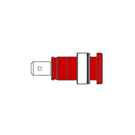 DOUILLE DE SECURITE ISOLEE 4mm, ROUGE (SEB 2620-F6,3) - Velleman