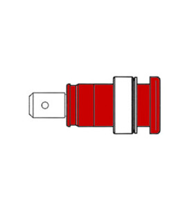 DOUILLE DE SECURITE ISOLEE 4mm, ROUGE (SEB 2620-F6,3) - Velleman