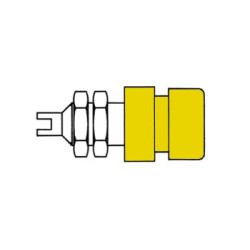 DOUILLE STANDARD 4mm ISOLEE - JAUNE (BIL 20) - Velleman