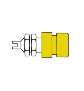 DOUILLE STANDARD 4mm ISOLEE - JAUNE (BIL 20) - Velleman
