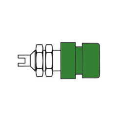 DOUILLE STANDARD 4mm ISOLEE - VERT (BIL 20) - Velleman