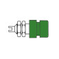 DOUILLE STANDARD 4mm ISOLEE - VERT (BIL 20)