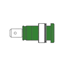 DOUILLE DE SECURITE ISOLEE 4mm, VERT (SEB 2620-F6,3) - Velleman