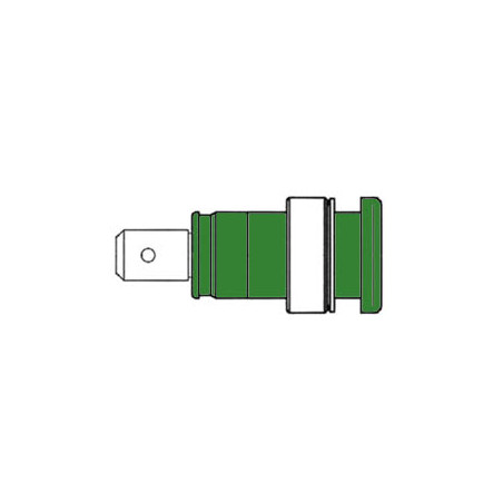 DOUILLE DE SECURITE ISOLEE 4mm, VERT (SEB 2620-F6,3) - Velleman