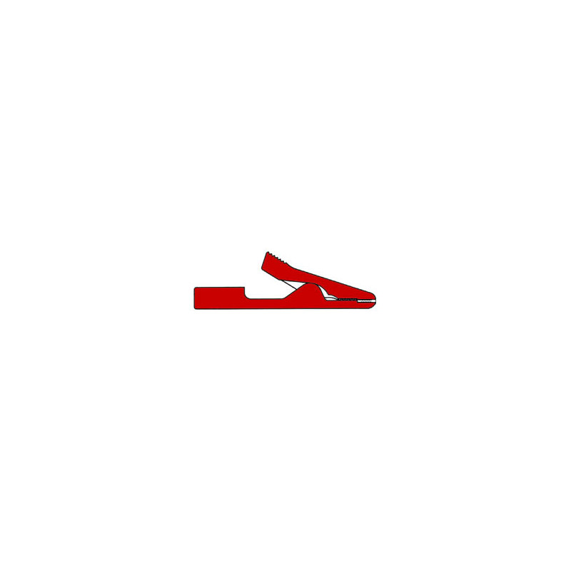 PINCE CROCODILE ISOLEE 2mm - ROUGE (MA1)