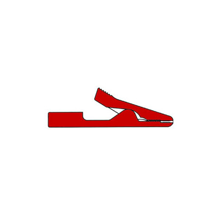PINCE CROCODILE ISOLEE 2mm - ROUGE (MA1) - Velleman