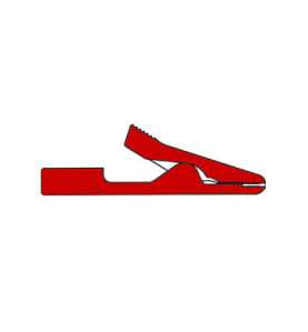 PINCE CROCODILE ISOLEE 2mm - ROUGE (MA1) - Velleman
