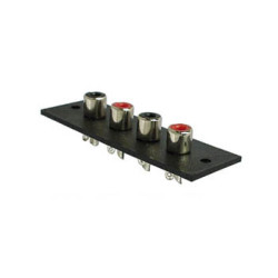 CHASSIS RCA AMP 4P - NICKEL - Velleman